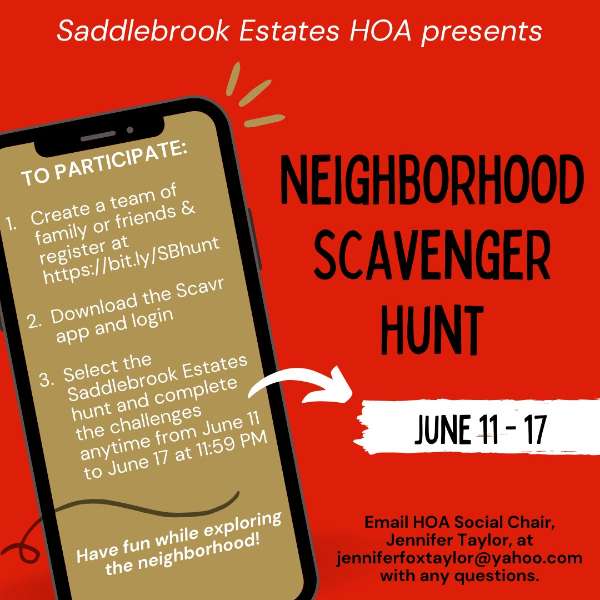 Saddlebrook Estates Homeowners Association Archived Events